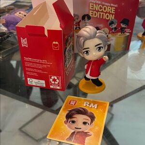 TinyTAN RM Figurine with Card from McDonalds BTS Encore Edition